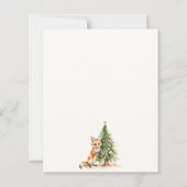 Pine tree fox Christmas Party uitnodiging (Achterkant)