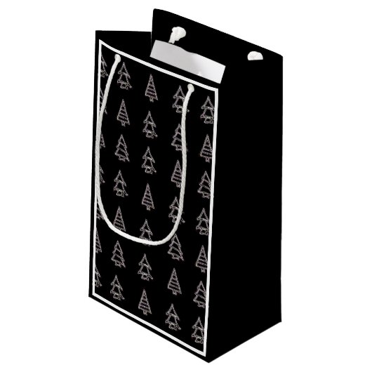 Pine Tree Gift Bag Klein Cadeauzakje (Achterkant Gekanteld)