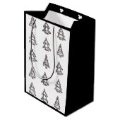 Pine Tree Gift Bag Medium Cadeauzakje (Achterkant Gekanteld)