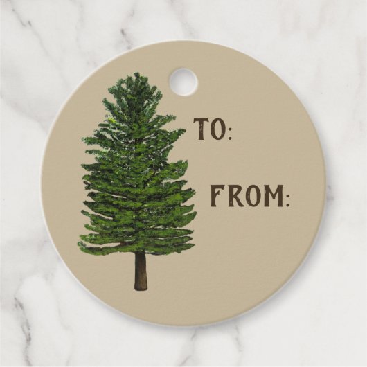 Pine Tree Gift Label (Voorkant)