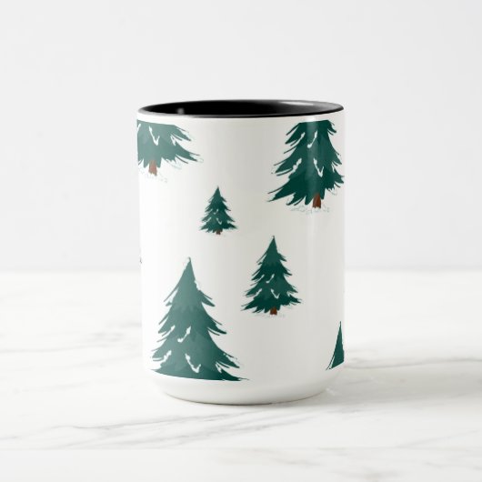 Pine Tree Gift Label Mok (Midden)