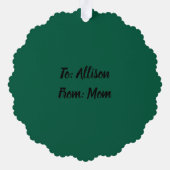 Pine Tree Gift Label Ornament Kaart (Achterkant)