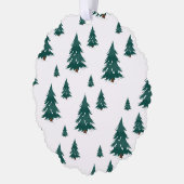 Pine Tree Gift Label Ornament Kaart (Links)