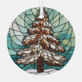Pine Tree Glas Ornament (Achterkant)
