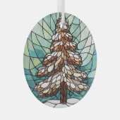 Pine Tree Glas Ornament (Voorkant Rechts)
