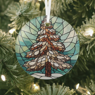 Pine Tree Glas Ornament