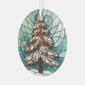 Pine Tree Glas Ornament (Voorkant links)