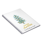 Pine Tree Gold-kerstballen Notitieboek (Rechterzijde)