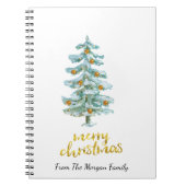Pine Tree Gold-kerstballen Notitieboek (Voorkant)