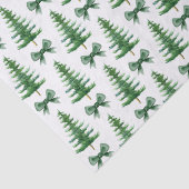Pine Tree Green Bow Kerstcadeau tissuepapier (Detail)
