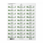 Pine Tree Green Bruiloft Retouradres Label (Full Sheet)