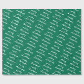 Pine Tree Green Template Merry Christmas Text Gift Cadeaupapier (Vlak)