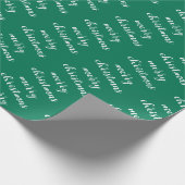 Pine Tree Green Template Merry Christmas Text Gift Cadeaupapier (Hoek)
