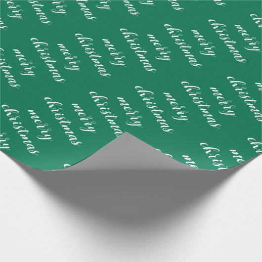 Pine Tree Green Template Merry Christmas Text Gift Cadeaupapier (Hoek)