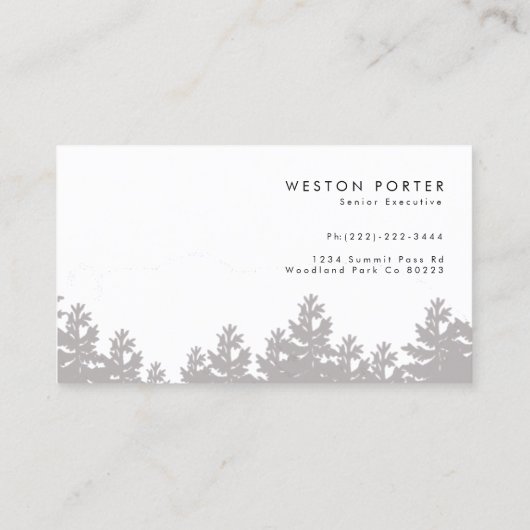 Pine-tree Grizzly Visitekaartje (Achterkant)