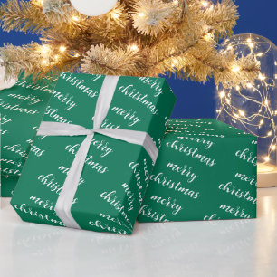 Pine Tree Groen Sjabloon Prettig Kerst Tekst Cadea Cadeaupapier