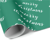 Pine Tree Groen Sjabloon Prettig Kerst Tekst Cadea Cadeaupapier (Rol Hoek)