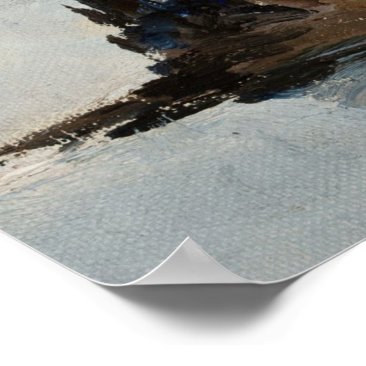 Pine tree island in water landscape art print (Hoek)