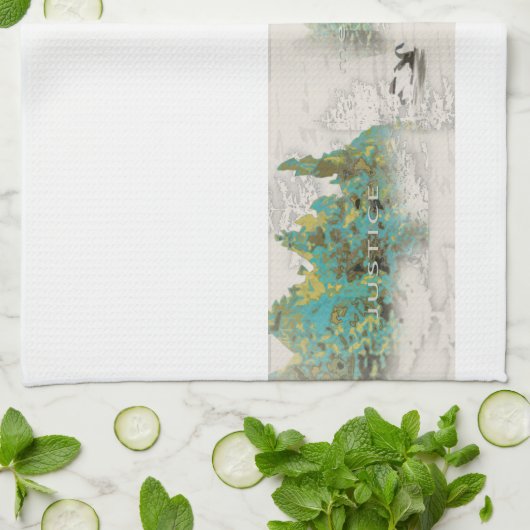 Pine Tree Justice Mercy Grace Kitchen Towel Theedoek (Gevouwen)