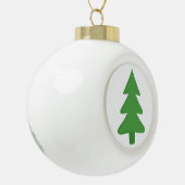 Pine Tree Keramische Bal Ornament (Links)