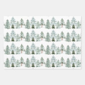 Pine Tree kerst Inpakpapier Vel (Voorkant 3)