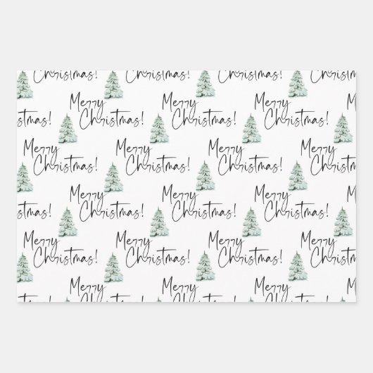 Pine Tree kerst Inpakpapier Vel (Voorkant)