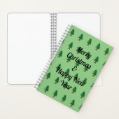 Pine Tree Kerst Sketchbook Notitieboek (Binnen)