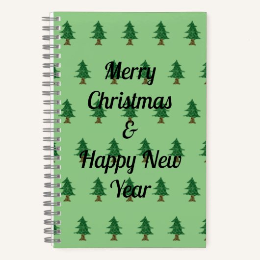 Pine Tree Kerst Sketchbook Notitieboek (Voorkant)