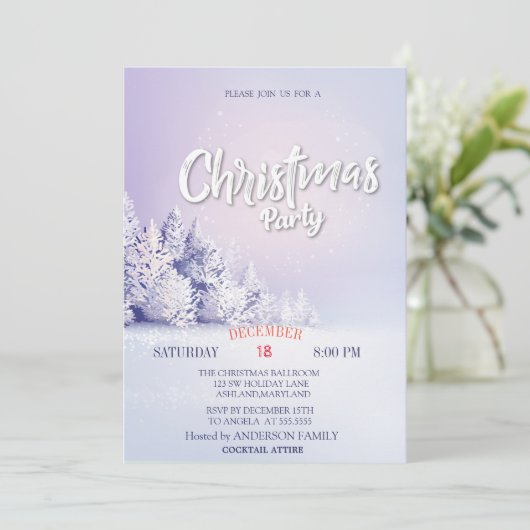 Pine Tree-kerstfeest Kaart (Staand voorkant)