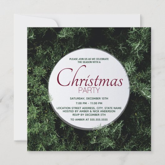 Pine Tree-kerstfeest Kaart (Voorkant)