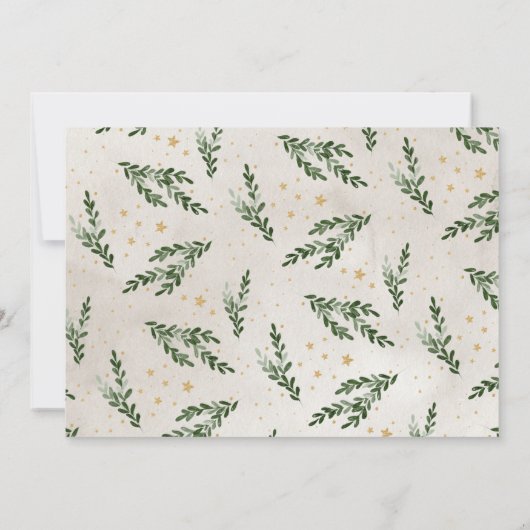 Pine Tree-kerstfeestdag Kaart (Achterkant)