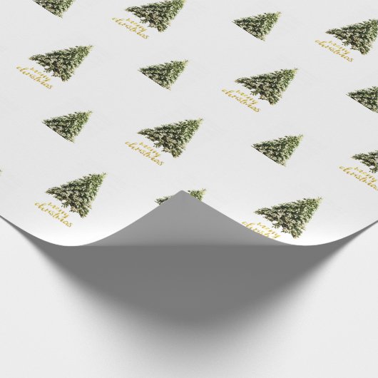 Pine Tree-kerstfeestmaal Cadeaupapier (Hoek)