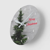 Pine Tree Kerstmis 36-klok Ronde Klok (Hoek)