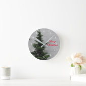 Pine Tree Kerstmis 36-klok Ronde Klok (Huis)