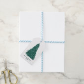 Pine Tree Kerstmis | Groene Winter Vakantie Cadeaulabel (Met Touw)