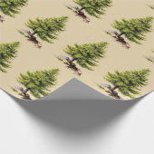  Pine Tree Kerstmis (Med.) Afbeelding) Cadeaupapier (Hoek)