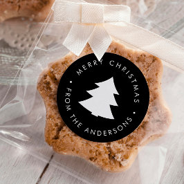 Pine Tree Kerstmis Ronde Sticker