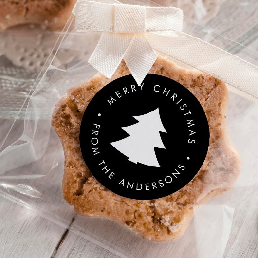 Pine Tree Kerstmis Ronde Sticker