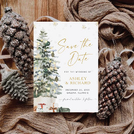 Pine Tree Kerstmis Save The Date