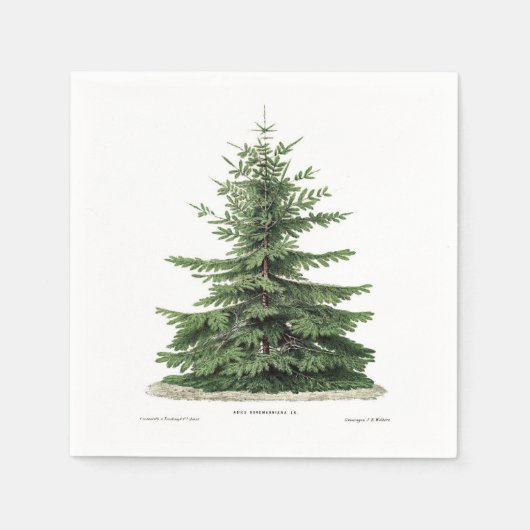 Pine Tree Kerstmis Vakantie Diner Party Servetten (Voorkant)