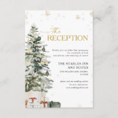 Pine Tree Kerstmisreceptie Informatiekaartje (Voorkant)