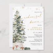 Pine Tree kerstrepetitie diner Kaart (Voorkant)