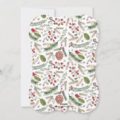 Pine Tree-kerstvogels | Vakantieknopkaart Feestdagenkaart (Achterkant)