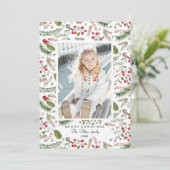 Pine Tree-kerstvogels | Vakantieknopkaart Feestdagenkaart (Staand voorkant)