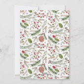 Pine Tree-kerstvogels | Vakantieknopkaart Feestdagenkaart (Achterkant)