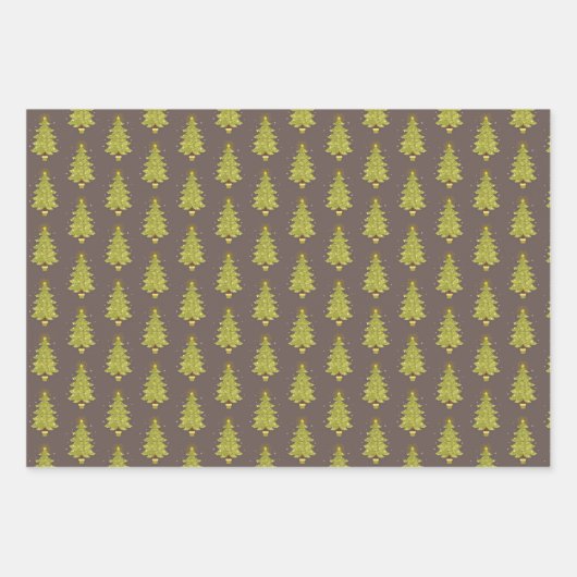 Pine Tree Land Winter Kerstmis Inpakpapier Vel (Voorkant 3)