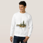 Pine Tree Landschap Sweatshirt Canoe Land (Voorkant volledig)