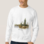 Pine Tree Landschap Sweatshirt Canoe Land (Voorkant)