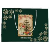  Pine Tree Little Girls Cadeaus Sneeuwvlokken Groot Cadeauzakje (Achterkant)