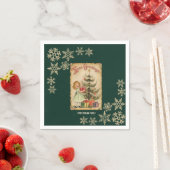  Pine Tree Little Girls Cadeaus Sneeuwvlokken Servet (Insitu)